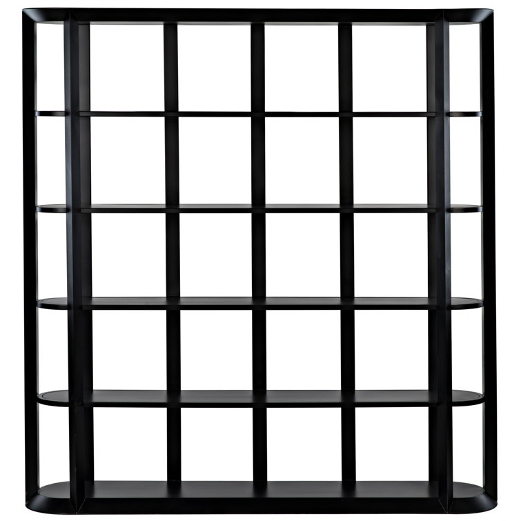 Noir Trading Inc. Foster 77'' H x 74'' W Steel Library Bookcase Wayfair